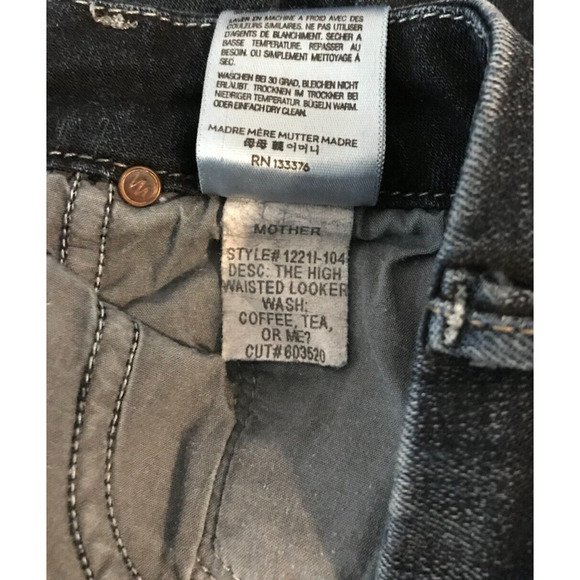 MOTHER Women's High Waisted Denim Looker in Coffee, Tea or Me Jeans - Size 26 - Picture 11 of 14
